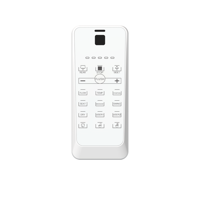 Smart Toilet U-Shaped LED Light Automatic Flush with Remote Control/Foot Sensor/Night Light T162A