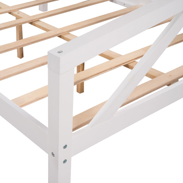 Full size Daybed, Wood Slat Support, White