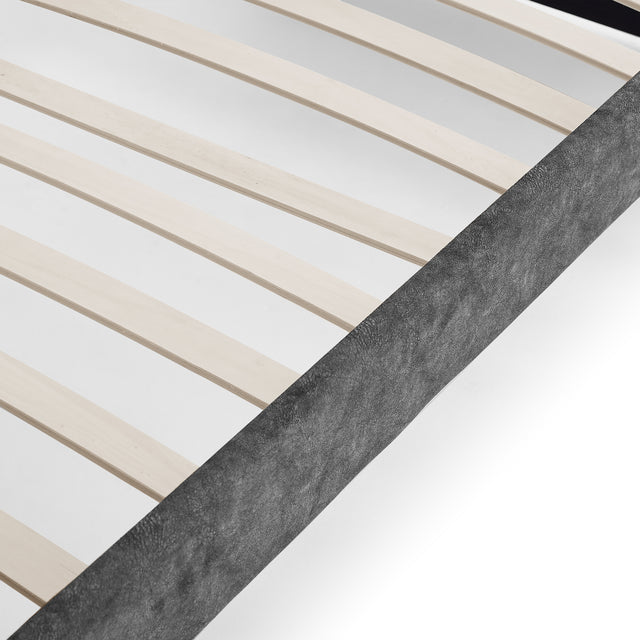 Daybed with Trundle Upholstered Tufted Sofa Bed, with Button and Copper Nail on Arms,both Twin Size, Grey(85.5“x42”x30.5“)