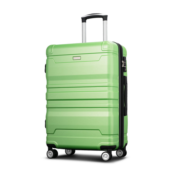 Luggage Sets New Model Expandable ABS Hardshell 3pcs Clearance Luggage Hardside Lightweight Durable Suitcase sets Spinner Wheels Suitcase with TSA Lock 20''24''28''(apple green)