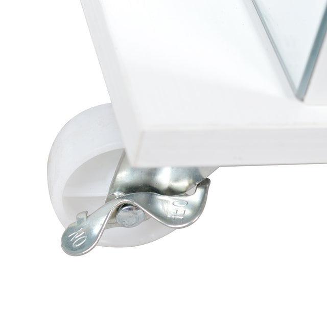 Full Mirror Fashion Movable Push-Pull Jewelry Storage Cabinet With hanger rod