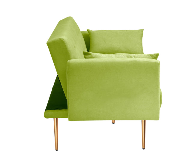 ETA 2022-02-21Cotton living room sofa. Rose metal feet convertible bed folds