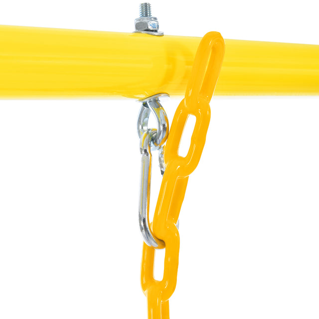 Outdoor Toddler Swing Set for Backyard, Playground Swing Sets with Climbing Ladder, Swing and Climbing Playset for Kids