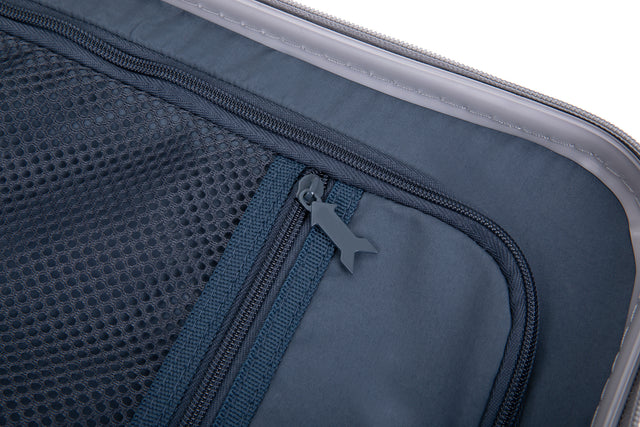 Pure PC 16" Hard Case Luggage Computer Case With Universal Silent Aircraft Wheels Silver