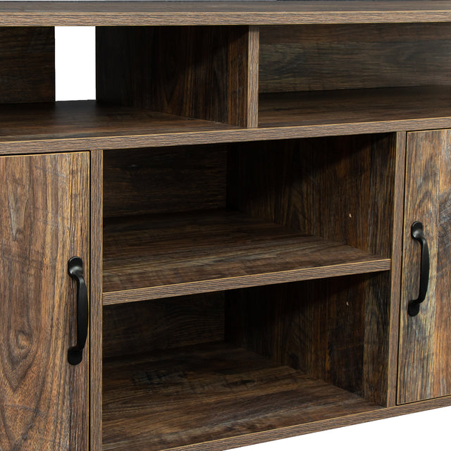 TV Stand ,Modern Wood Universal Media Console with Metal Legs, Home Living Room Furniture Entertainment Center, espresso