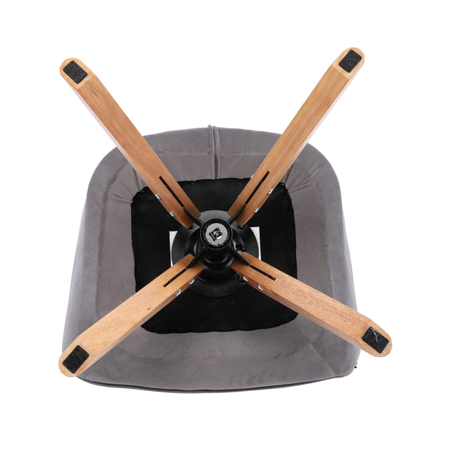 COOLMORE Solid Wood Tufted Upholstered Armless home office chair