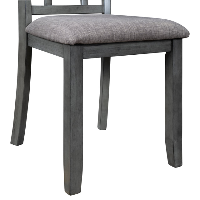 TOPMAX 6 Piece Wooden Dining Table set, Kitchen Table set with 4 Chairs and Bench, Farmhouse Rustic Style, Antique Graywash