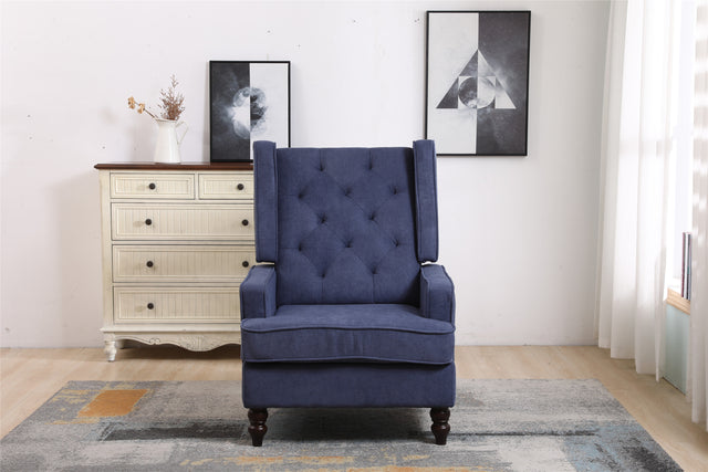 COOLMORE living room Comfortable rocking chair accent chair Navy fabric