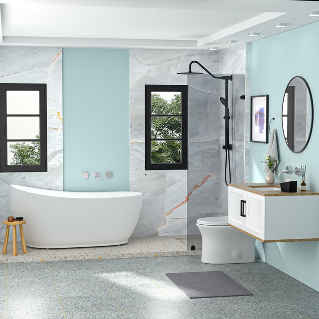 Bathroom Sink Rectangle Deep Bowl Pure White Porcelain Ceramic Lavatory Vanity Sink Basin with Overflow