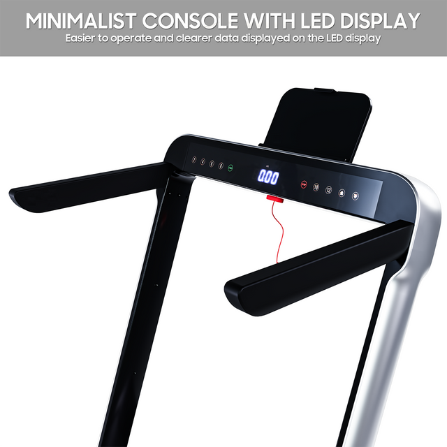 UMAY Folding Treadmill for Home with 4 inch LCD Display, 2.0 HP Motorized Running Machine with SPAX APP Control Bluetooth Speaker & phone Holder, Capacity 220 LBS(Note: Forbidden to sell on Amazon)