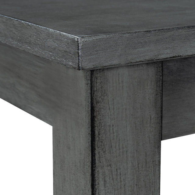 TOPMAX 6 Piece Wooden Dining Table set, Kitchen Table set with 4 Chairs and Bench, Farmhouse Rustic Style, Antique Graywash