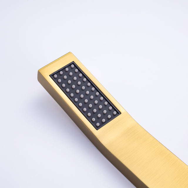 Rainfall 10 inch Shower System Bathroom Luxury Rain Mixer Silver Shower Combo Set Wall Mounted Shower Head Systems with High Pressure Head Hand Held Square Shower Head Polished Chrome Rough-in Valve