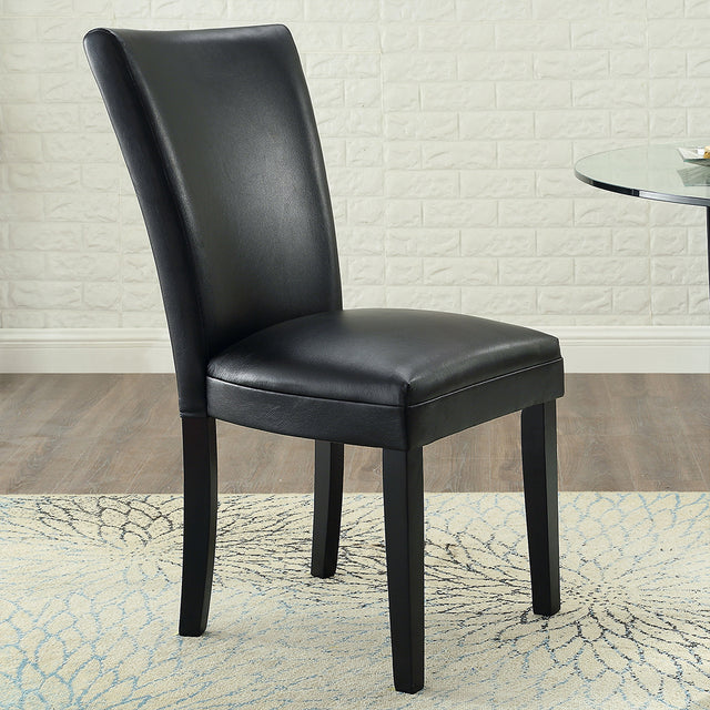 Dining chair (black breathing leather)