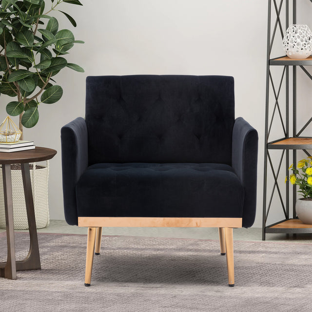 COOLMORE Accent Chair ,leisure single sofa with Rose Golden feet
