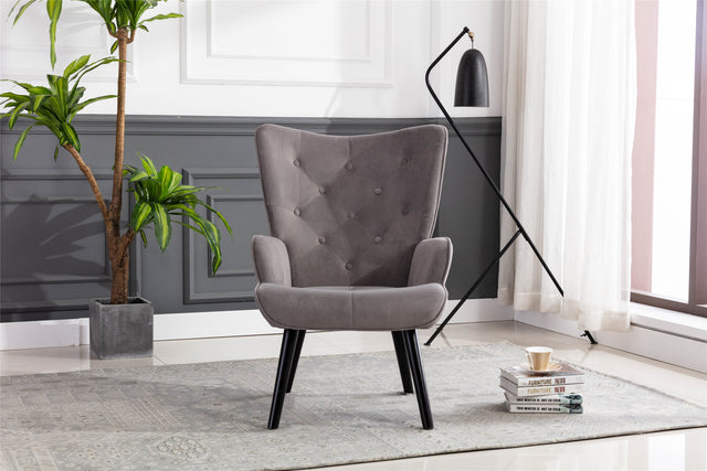 COOLMORE Accent chair Living Room/Bed Room, Modern Leisure Chair Silver Grey