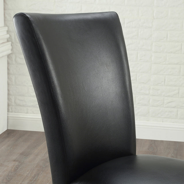 Dining chair (black breathing leather)