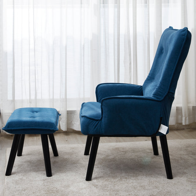 Accent chair TV Chair Living room Chair with ottoman,Modern Vanity Chair with Arms Upholstered Tall Back Desk Chair for Bedroom