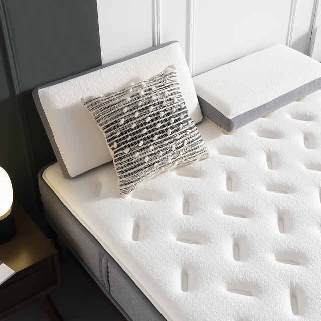 King Mattress,10 Inch Hybrid Tight top Mattress, Memory Foam Pocket Spring Mattress Sleep Supportive & Pressure Relief, Medium Firm Feel Mattress in a Box, CertiPUR-US Certified