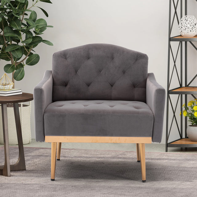 COOLMORE Accent Chair ,leisure single sofa with Rose Golden feet