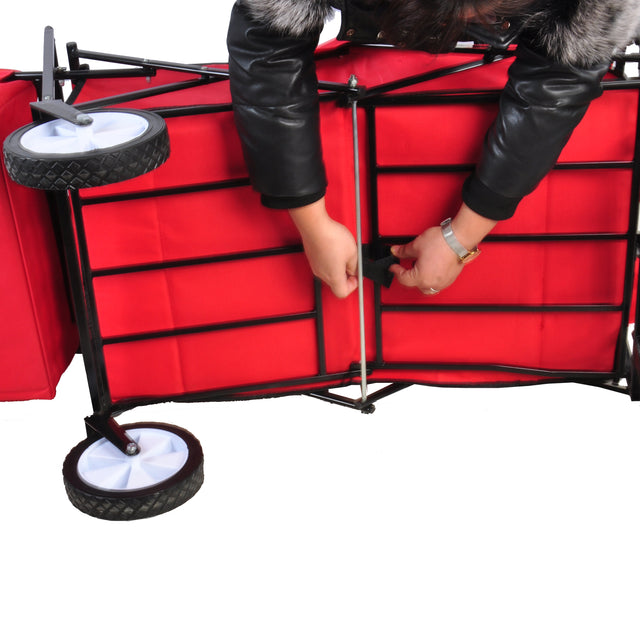 Garden Shopping Beach Cart folding wagon(red)