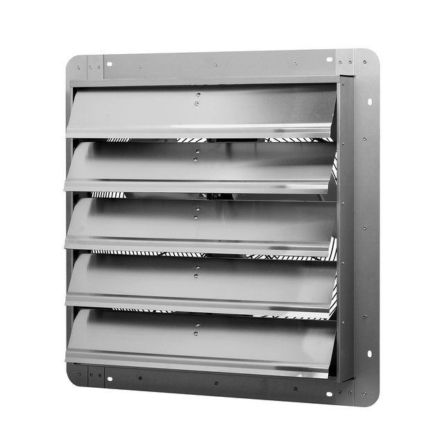 iPower 24 Inch Shutter Exhaust Fan Aluminum High Speed 1400RPM, 2750 CFM, 1-Pack, Silver