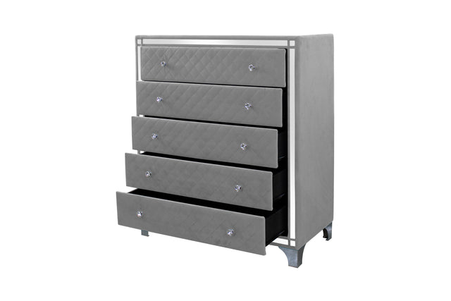 Linda Chest made with Wood with Gray Finish