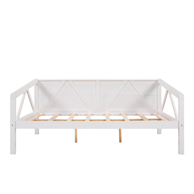 Full size Daybed, Wood Slat Support, White