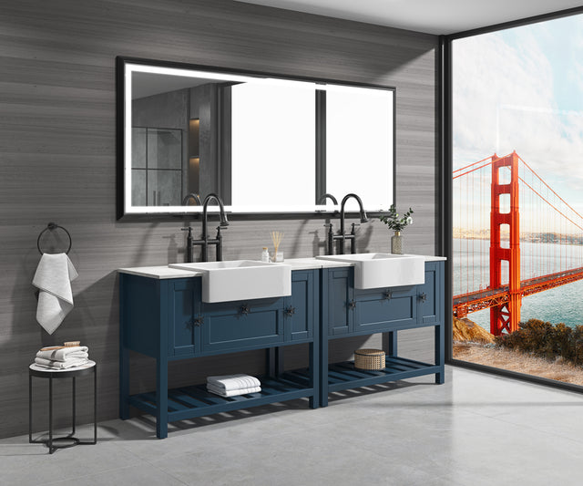 LTL needs to consult the warehouse address88 in. W x 38 in. H Oversized Rectangular Black Framed LED Mirror Anti-Fog Dimmable Wall Mount Bathroom Vanity Mirror Wall Mirror