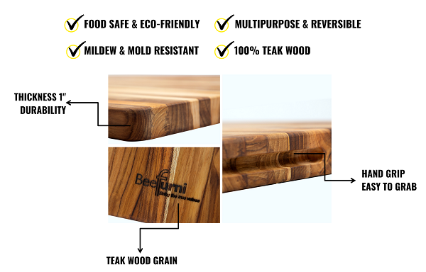 Teak Cutting Board BF02002_S 18 INCH, Pack of 5 Pieces
