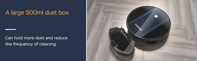 Geek Smart Robot Vacuum Cleaner G6, Ultra-Thin, 1800Pa Strong Suction, Automatic Self-Charging, Wi-Fi Connectivity, App Control, Custom Cleaning, 100mins Run Time(Banned from selling on Amazon)