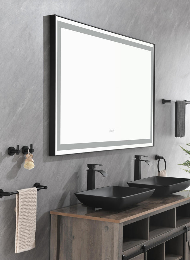 84*48Super Bright Led Bathroom Mirror with Lights, Metal Frame Mirror Wall Mounted Lighted Vanity Mirrors for Wall,
Anti Fog Dimmable Led Mirror for Makeup, Horizontal/Verti