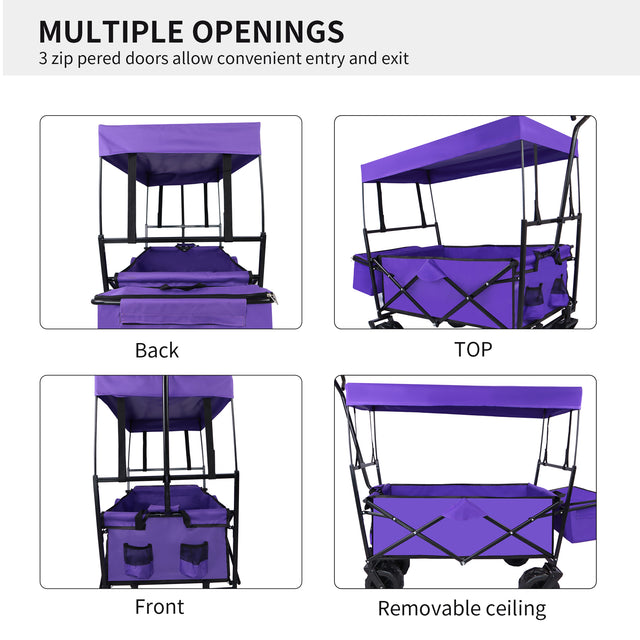 Outdoor Garden Park Utility kids wagon portable beach trolley cart camping foldable folding wagon