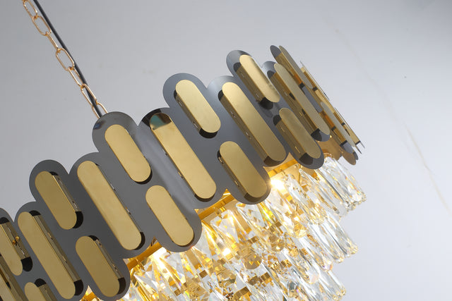 Modern American pendant diamond crystal chandelier -8 bulbs