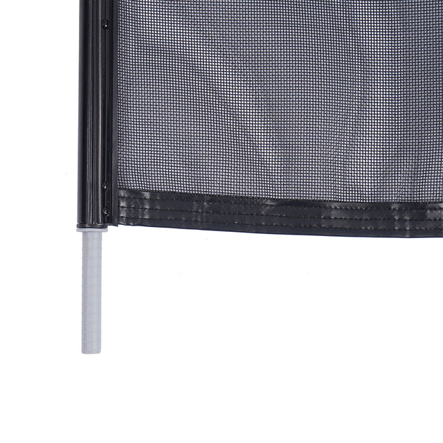 12x4 Ft Outdoor Pool Fence With Section Kit,Removable Mesh Barrier,For Inground Pools,Garden And Patio,Black