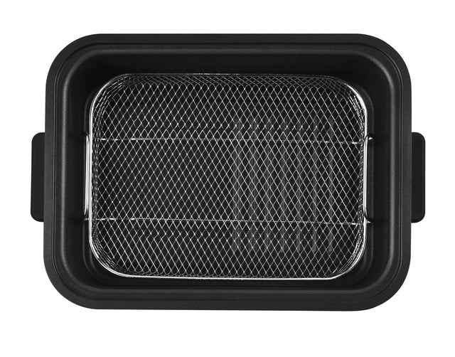 Geek Chef 7 In 1 Smokeless Electric Indoor Grill with Air Fry, Roast, Bake, Portable 2 in 1 Indoor Tabletop Grill & Griddle with Preset Function, Removable Non-Stick Plate, Air Fryer Basket, 6-Serving