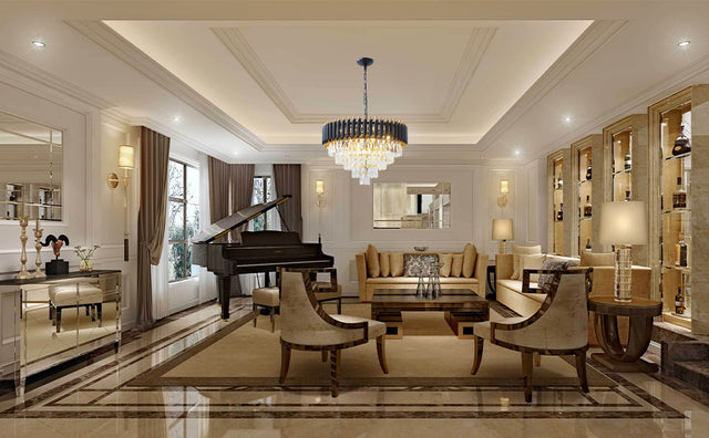 Modern American pendant diamond crystal chandelier -8 bulbs