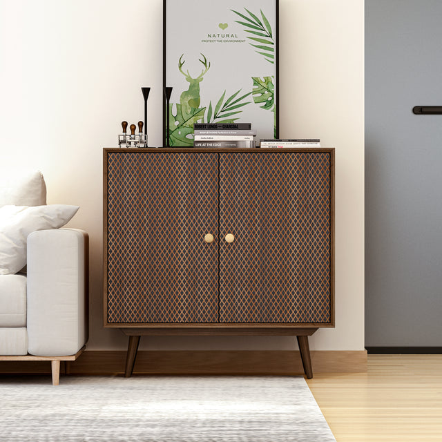 2 door cabinet, with 3D printed elements, for Bedroom, Living Room, Sofa Couch, Hall, Easy Assembly