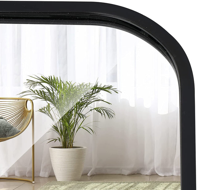 Black 24 "x36" Metal Rectangular Bathroom Wall Mirror