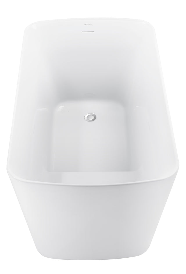 47" 100% Acrylic Freestanding Bathtub,Contemporary Soaking Tub,white bathtub