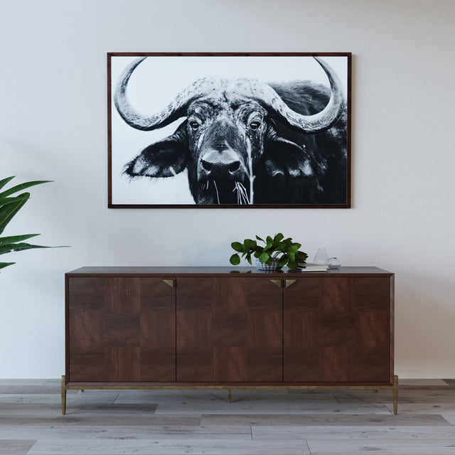 Modrest Shane Modern Acacia & Brass Buffet