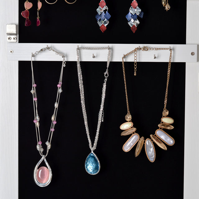 Octagon Rimmed Mirror Fashion Simple Jewelry Storage Cabinet Can Be Hung On The Door Or Wall