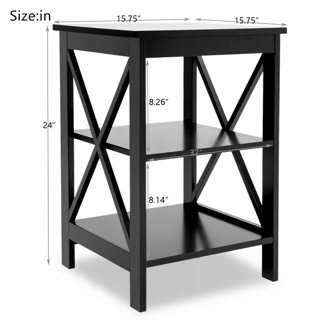 Oxford small side table black-MDF material legs