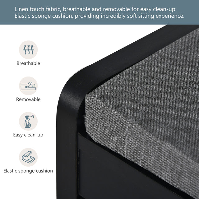 U-Can Hall Tree with 4 Hooks and Hinged Lid, Coat Hanger, Entryway Bench, Storage Bench, 3-in-1 Design, 69INCH, for Entrance, Hallway (Black)