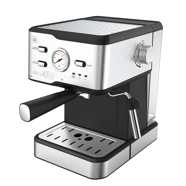 Espresso Machine 20 Bar Pump Pressure Cappuccino latte Maker Coffee Machine with ESE POD filter&Milk Frother Steam Wand&thermometer, 1.5L Water Tank, Stainless steel Espresso Complimentary ESE Filter