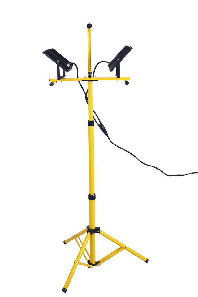 10,000 Lumen LED Work Light , Dual head,Telescoping Adjustable Tripod Stand, Rotating Lamps