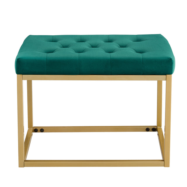 Velvet Shoe Changing Stool,Dark Green Footstool, Square Vanity Chair, Sofa stool,Makup Stool .Vanity Seat ,Rest stool. Piano Bench .Suitable for Clothes Shop,Living room, porch, fitting room Bedroom