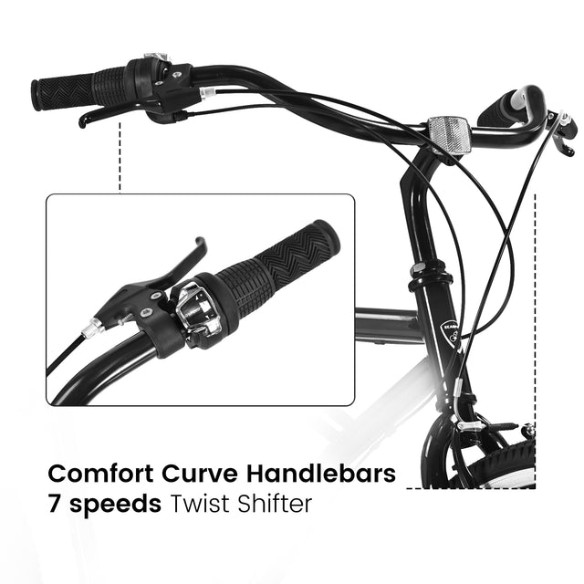 S26205 Adult Beach Cruiser Bike,7 Speed Bicycles, Multiple Colors,26" Inch Wheels,Front and Rear Fenders for Men and Women