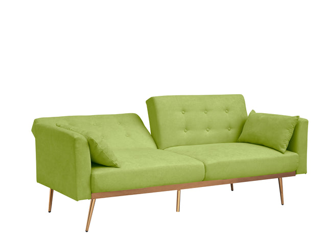 ETA 2022-02-21Cotton living room sofa. Rose metal feet convertible bed folds