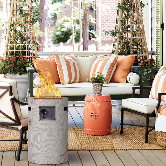 25'' Ore Powder 30,000BTU Adjustable Flame Propane Gas Fire Table with Waterproof Cover