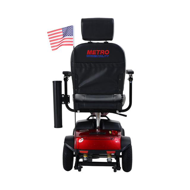MAX PLUS RED W429S00020 4 Wheels Outdoor Compact Mobility Scooter with 2pcs*20AH Lead acid Battery, 16 Miles, Cuo Holders & USB charger Port